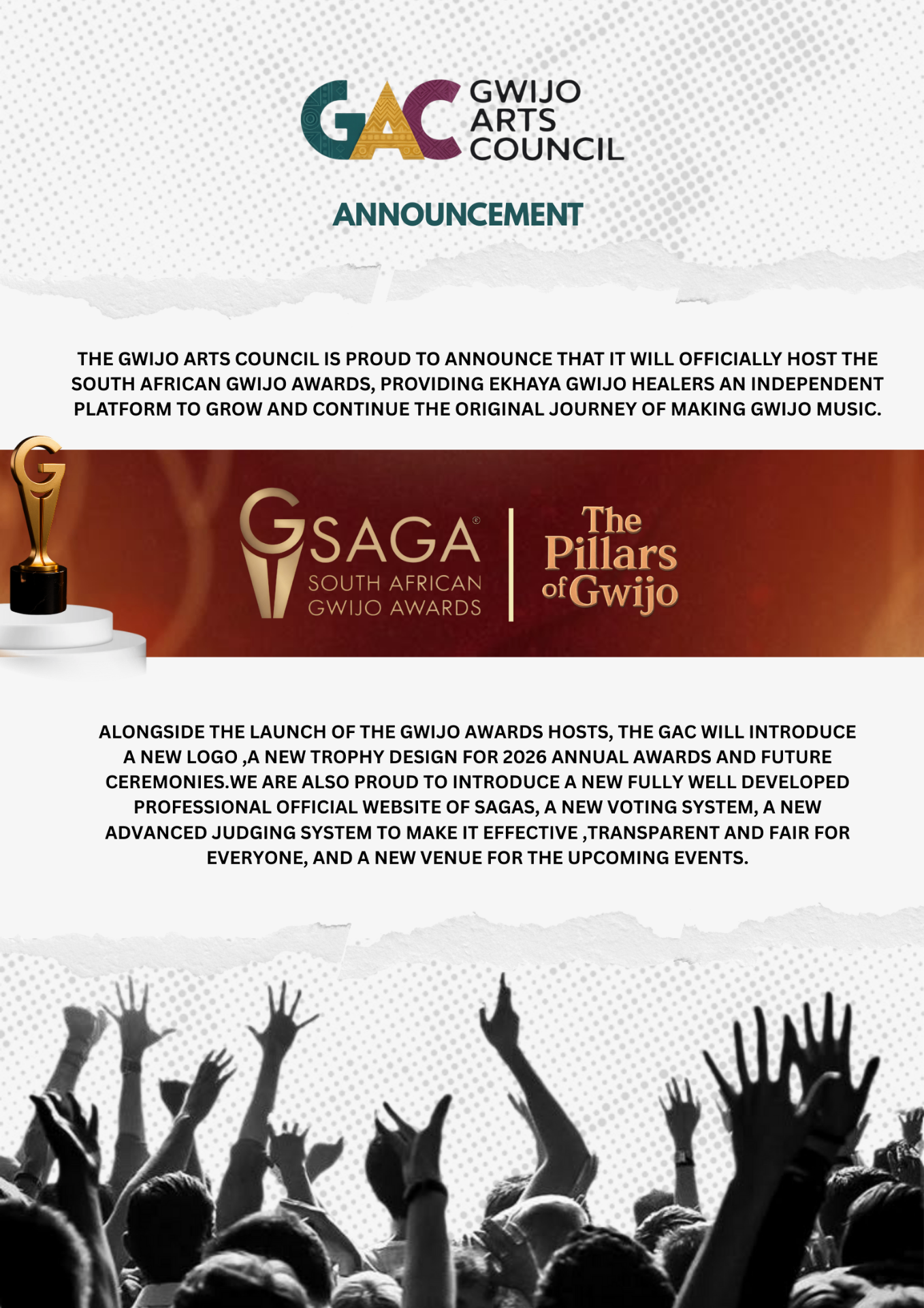 Gwijo Arts Council (GAC) Announced as Official Host of SAGAs